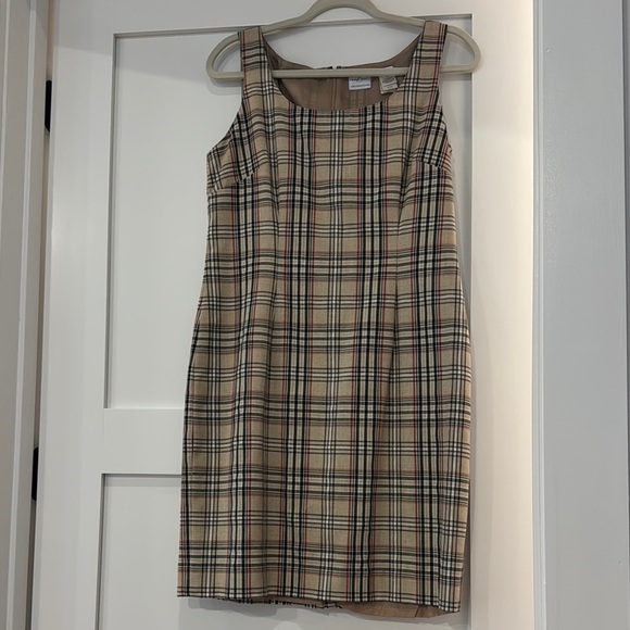 Emma James Tan and Black Sleeveless Sheath Mini Dress - Picture 1 of 1